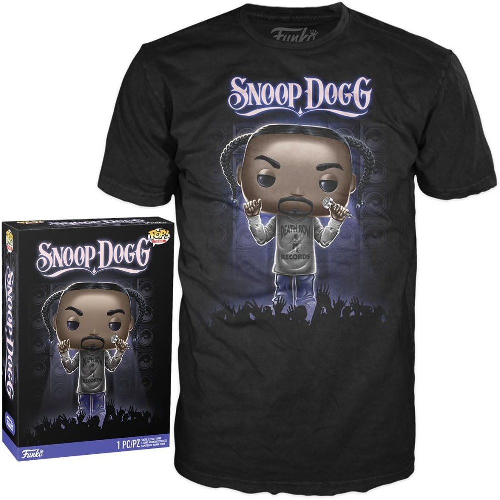 Snoop Dogg Adult Boxed Black Pop! T-Shirt  NEW Size LARGE